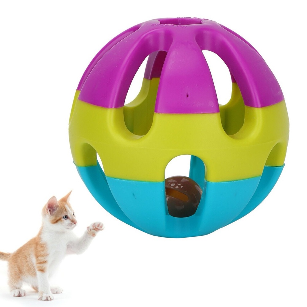 Colorful Cat Jingle Ball Toy